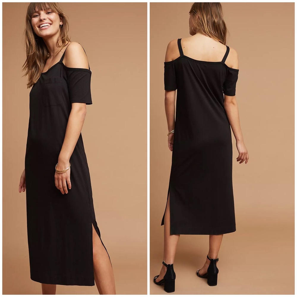 Anthropologie Cloth & Stone Juliette Cold Shoulder T Shirt Dress